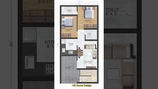 20x40 house plans | 20x40 house design #housedesign #homedesign #floorplan #shorts #houseplans