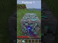 Comparison Between Fortune 1,2,3 Diamond Pickaxe Minecraft #shorts