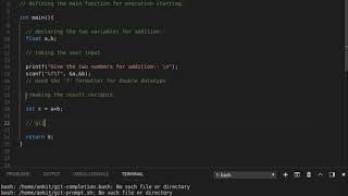 How to run C program | Basic addition of numbers | use of scanf function