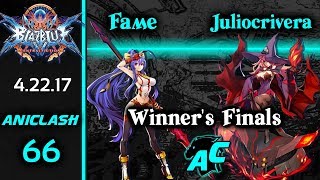 AniClash 66 - Fame (Mai) vs Juliocrivera (Nine) Winner's Finals Blazblue CF