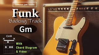 Fast Funk Groove Guitar Backing Track in G minor