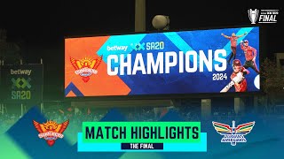 Betway SA20 | 2024 Final Highlights | Sunrisers Eastern Cape v Durban's Super Giants