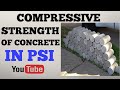 HOW TO CALCULATE COMPRESSIVE STRENGTH OF CONCRETE IN PSI | CONVERT CONCRETE STRENGTH FROM KN TO PSI