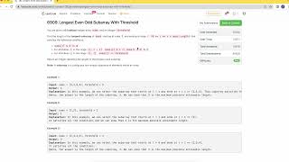 Leetcode 6909 Longest Even Odd Subarray With Threshold