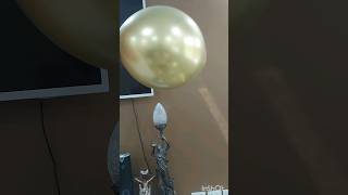 GOLD BALLOON Inflate And Fly Away! #asmr #funny #shorts #balloon #satisfying