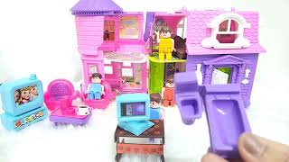 Bella खिलौना गुड़ियाघर के साथ आम शब्द सीखें! FUN LEARNING common words, Toyzone Bella Doll house!