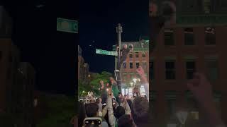 NBA Finals: Fans in Boston after the Celtics force a Game 7. #BleedGreen - celtics vs heat