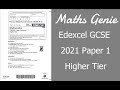 Edexcel GCSE Maths November 2021 Paper 1 Higher Exam Paper Walkthrough