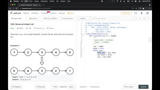 LeetCode 206. Reverse Linked List Solution in Python