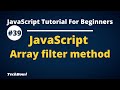 Array filter in JavaScript | JavaScript Array methods tutorial (Hindi)