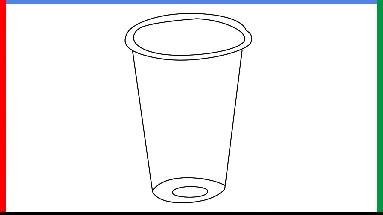 How To Draw A Plastic Cup Step By Step For Beginners - YouTube