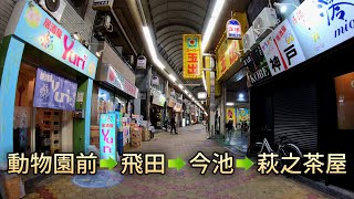 大阪の街を歩く(114) 飛田本通～今池本通～萩ノ茶屋駅 Walking Osaka 114 - Dobutsuen-mae Tobita Imaike Haginojaya