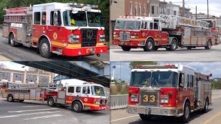 PFD 10th Battalion Companies Response Compilation - Fire Trucks Responding