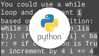 Incrementing a for loop, inside the loop