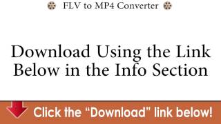 Free FLV to MP4 Converter & All Formats -- Free Download