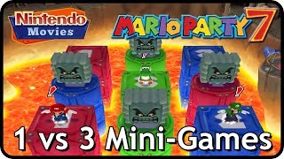 Mario Party 7 - All 1 vs 3 Mini-Games (Multiplayer)
