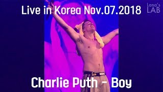 [HD]Charlie Puth - BOY (Live in Voicenotes Tour @Seoul, Korea 2018)