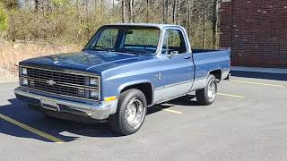 SOLD - 1984 C10 Blue \u0026 Grey