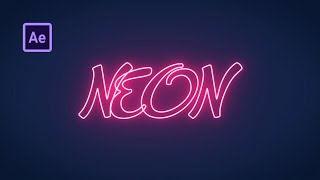after effects tutorial-neon text animation in after effects