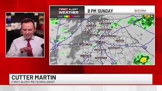 First Alert Forecast | Cooler weather, gloomy conditions hang on through Sunday night