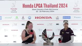 Patty Tavatanakit Winner Sunday Press Conference 2024 Honda LPGA Thailand © DP World Tour