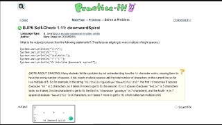 Java Practice-it Introduction to Java Programming | Self-Check1.11 downwardSpiral