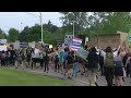 Protesters march through Oakland County’s government complex