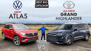 The BIGGEST Options! -- 2024 Toyota Grand Highlander vs. 2024 Volkswagen Atlas: Comparison