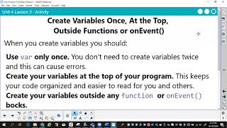 AP CSP U4 L3 Variables Practice