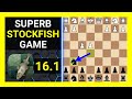 Superb Stockfish 16.1 Chess Game, Nimzowitsch Defense, Kennedy Variation, Main Line