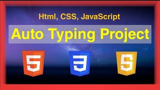 Auto Typing Project with Html, CSS, JavaScript || #code #codes #coding #css #js #html #typing