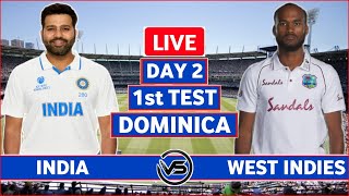 India vs West Indies 1st Test Day 2 Live Scores | IND vs WI 1st Test Live Scores & Commentary