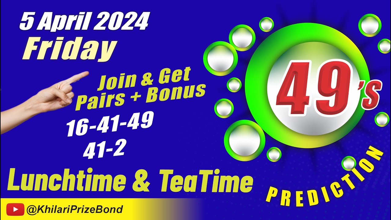 UK49s Lunchtime Prediction | 5 April 2024 | Uk49 Teatime Prediction ...