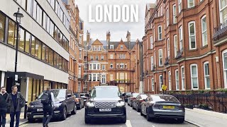 London Expensive Area Walking Tour | Mayfair and Hyde Park | Virtual Walk 4K