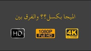 (HD, Full HD, 4K) شرح دقة الشاشة والميجا بكسل والفرق بين