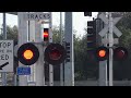 long gate arm barriers at railroad crossings