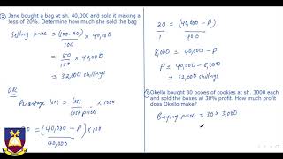 Senior Two Math (Business Arithmetic Part 1)