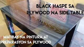 black haspe sa plywood na side table