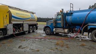 Accidental diesel transfer into water truck causes spill