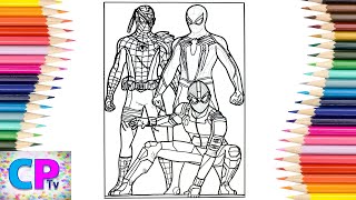 Spiderman Coloring Pages/Spiderman Cyborg,Spiderman Stealth Suit,Marvel's Spiderman Coloring Pages