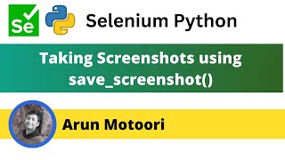 Taking screenshots using save screenshot in Selenium Python (Selenium Python)