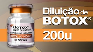 Diluição de BOTOX 200U