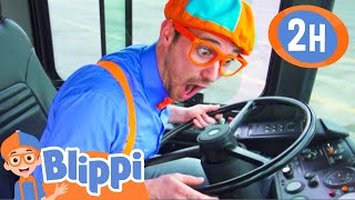 Blippi Learns How to Drive a Bus! | 2 HOURS OF BLIPPI TOYS!