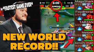 TEAM USA Sets New World Record!! 🤯 FASTEST GAME EVER IN THE HISTORY OF MLBB!!!