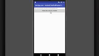 android parse xml use xmlpullparser example
