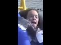 Girl Gets hit in the face With bird in Slingshot Ride