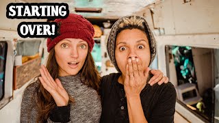 VAN BUILD : DEMOLITION | female couple rebuilds tiny home after 2 years on the road | Nat and Abi