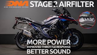 One of the best upgrades for the BMW R1300GS- DNA Stage 2 Air Filter Kit