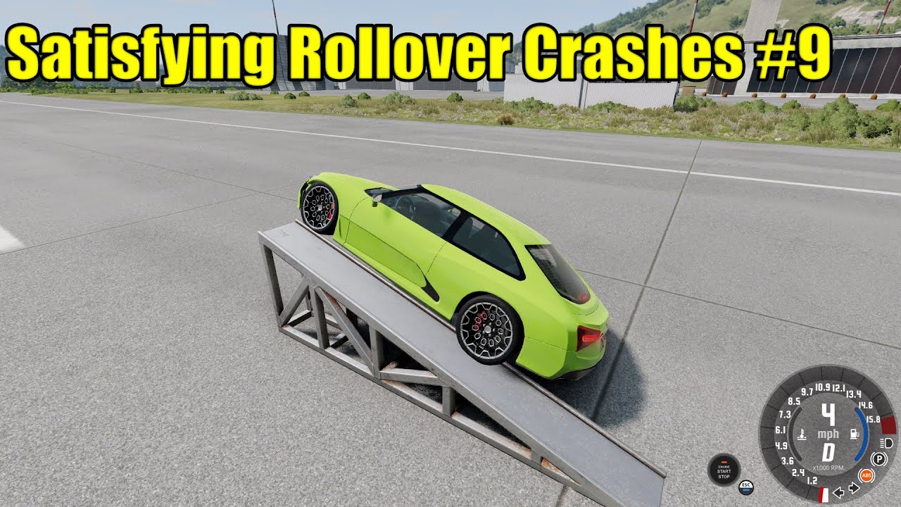 Satisfying Rollover Crashes #9 - BeamNG.Drive - YouTube