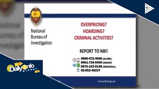 NBI, naglabas ng hotline numbers vs overpricing at hoarding